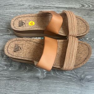 Reef sandals, two strap with braided detail NWT